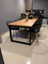 Mesa De Jantar Estilo Industrial 1,60x80 C/ 4 Cadeiras Mônaco Fratini