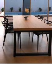 Mesa De Jantar Estilo Industrial 220 X 90 C/ 6 Cadeiras Allegra Fratini