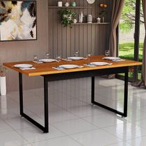 Mesa De Jantar Estilo Industrial Luxo Pés de Ferro Tampo 160x80cm Para Sala E Cozinha Área Gourmet