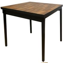 Mesa de Jantar Estilo Rústico Industrial 70x70cm MDF Retalhos ideal para Cozinhas Pequenas