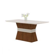 Mesa de Jantar Eve 180x90 Imbuia Com Off White Viero