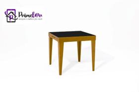 Mesa De Jantar Extensível 0.80 a 1.60 Com Vidro Pés Madeira Tock