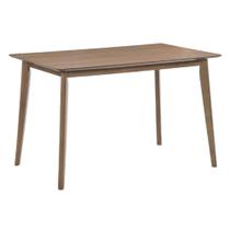 Mesa de Jantar Finlândia Rivatti Retangular 120 cm Tampo em MDF NogueIra Base Madeira Seringueira Mesa de Jantar Finlândia Rivatti Retangular 120 cm Tampo em MDF NogueIra Base Madeira Seringueira