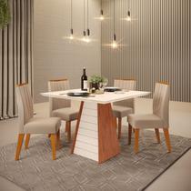 Mesa de Jantar Fler Quadrada Vidro 0,90x0,90 - Dj Móveis