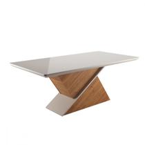 Mesa de Jantar Glamour 200x90cm Mel Blonde Off White Viero Mesa de Jantar Glamour 200x90cm Mel Blonde Off White Viero