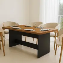Mesa De Jantar Grande Tampo Estilo Marmore Cozinha E Varanda Retangular Área Gourmet Estrutura Robusta e Resistente Mesa De Jantar Grande Tampo Estilo Marmore Cozinha E Varanda Retangular Área Gourmet Estrutura Robusta e Resistente