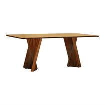 Mesa de Jantar Gus Retangular - Amêndoa Tampo 135x90cm Laminado Cinamomo Mesa de Jantar Gus Retangular - Amêndoa Tampo 135x90cm Laminado Cinamomo