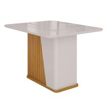 Mesa de Jantar Harmonia 4 Lugares com Tampo de Vidro Mesa de Jantar Harmonia 4 Lugares com Tampo de Vidro