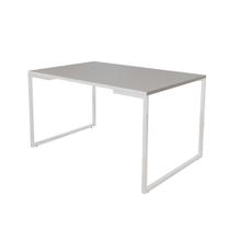 Mesa de Jantar Industrial 6 Lugares Branca 140x90 Base Aço Branco Mesa de Jantar Industrial 6 Lugares Branca 140x90 Base Aço Branco