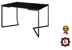Mesa de Jantar Industrial Base De Ferro Preto em V Tampo 137x90 Preto