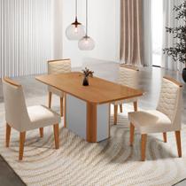 Mesa De Jantar Isadora 120cm Tampo Mdf Laminado 4 Cadeiras Eloise Veludo Creme Naturale Off White Mesa De Jantar Isadora 120cm Tampo Mdf Laminado 4 Cadeiras Eloise Veludo Creme Naturale Off White