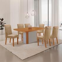 Mesa de Jantar Isadora 6 Lugares Retangular MDF 180CM Moderna Mesa de Jantar Isadora 6 Lugares Retangular MDF 180CM Moderna
