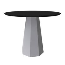 Mesa de Jantar Isis 120X120cm Off White/Preto