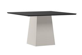 Mesa de Jantar Jasmin 1,35X1,35 Off White/Preto New Ceval