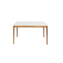 Mesa de Jantar Joy 1,20m Pés em Madeira Eucalipto Branco/Castanho Mesa de Jantar Joy 1,20m Pés em Madeira Eucalipto Branco/Castanho