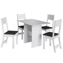 Mesa de Jantar Karla com 4 Cadeiras Indekes Cor Branco