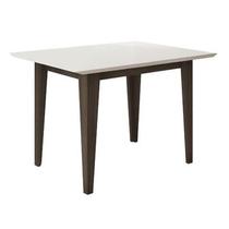 Mesa de Jantar Kate 120cm Amendoa Off White - Poliman