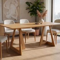 Mesa de Jantar Laminada 2,20m x 1,10m Bossa Gold Salas Mesa de Jantar Laminada 2,20m x 1,10m Bossa Gold Salas
