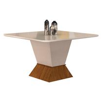 Mesa de Jantar Larissa 135x135 Off White Freijó - Leifer Móveis