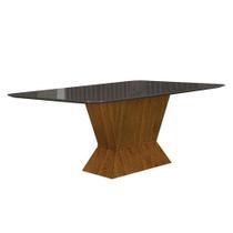 Mesa De Jantar Larissa 180x90 Freijó Chumbo - Leifer Móveis Mesa De Jantar Larissa 180x90 Freijó Chumbo - Leifer Móveis