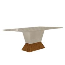 Mesa De Jantar Larissa 180x90 Off White Freijó - Leifer Móveis Mesa De Jantar Larissa 180x90 Off White Freijó - Leifer Móveis