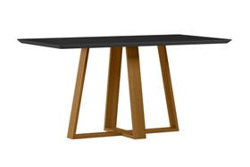 Mesa de Jantar Lectus 6 Lugares Ype/Preto New Ceval