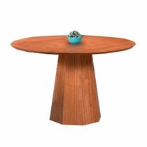 Mesa de Jantar Lisboa Tampo Redondo em MDF Laminado 1,35 M - C&M Decor