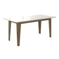 Mesa de Jantar Liz 160cm Carvalho/Off White - Poliman