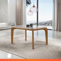 Mesa de Jantar Londrina Rufato 120x80 MDF com Vidro Temperado Imbuia Off White - Naturale/Off-white Mesa de Jantar Londrina Rufato 120x80 MDF com Vidro Temperado Imbuia Off White - Naturale/Off-white