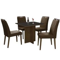 Mesa de Jantar Los Angeles 90x90cm com 4 Cadeiras Minas Plac