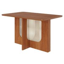 Mesa de Jantar Louise 4 Lugares Retangular Mdf 130x80cm Cinamomo Milani Movelaria Mesa de Jantar Louise 4 Lugares Retangular Mdf 130x80cm Cinamomo Milani Movelaria