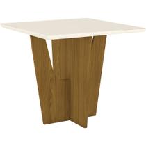 Mesa de Jantar Luana 90 cm para Até 4 Cadeiras Quadrada Nature/ Off White - Mercado dos Móveis