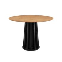Mesa de Jantar Luxo 4 Lugares Redonda Dalla Costa MDF Mesa de Jantar Luxo 4 Lugares Redonda Dalla Costa MDF