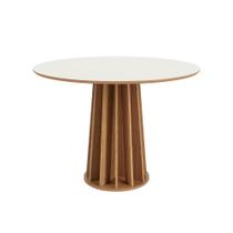 Mesa de Jantar Luxo 4 Lugares Redonda Dalla Costa MDF Mesa de Jantar Luxo 4 Lugares Redonda Dalla Costa MDF
