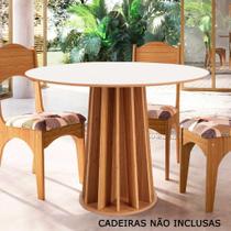 Mesa de Jantar Luxo 4 Lugares Redonda Dalla Costa MDF - Dalla Costa SJ