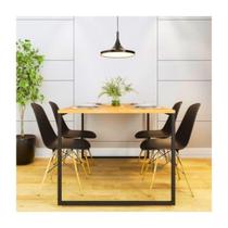 Mesa de Jantar Madeira Maciça Pinus Estilo Industrial P/4 Lugares