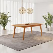 Mesa de Jantar Madeira Maciça Retangular 6 Lugares Elegance Marrom/Cinamomo Mesa de Jantar Madeira Maciça Retangular 6 Lugares Elegance Marrom/Cinamomo