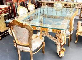Mesa De Jantar Madeira Rico Entalhes Artesanal Alto Padrão Mesa De Jantar Madeira Rico Entalhes Artesanal Alto Padrão