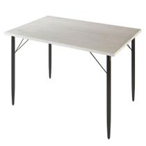 Mesa de Jantar Madri Tampo Avelã Pés Preto Salaone