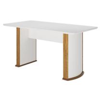 Mesa de Jantar Maia 6 Lugares Retangular Vidro 160CM Off White Valdemóveis Mesa de Jantar Maia 6 Lugares Retangular Vidro 160CM Off White Valdemóveis