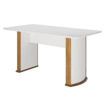 Mesa de Jantar Maia 6 Lugares Retangular Vidro 25mm 180x90CM Off White Valdemóveis Mesa de Jantar Maia 6 Lugares Retangular Vidro 25mm 180x90CM Off White Valdemóveis