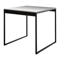 Mesa de Jantar MDF Quadrada Industrial com Pé de Ferro Comporta até 4 Cadeiras para Sala Cozinha Pequena