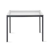 Mesa de Jantar Mila com Tampo de Vidro Quadrado Base Aço Preta 100cm - 55737