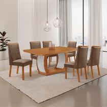 Mesa de Jantar Milena 6 Lugares Retangular MDF 180CM Moderna Mesa de Jantar Milena 6 Lugares Retangular MDF 180CM Moderna