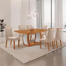 Mesa de Jantar Milena Yasmin 6 Lugares Retangular MDF 180CM Moderna Mesa de Jantar Milena Yasmin 6 Lugares Retangular MDF 180CM Moderna