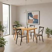 Mesa De Jantar Millena Madeira Maciça Compacta Moderna Ideal Apartamentos Mesa De Jantar Millena Madeira Maciça Compacta Moderna Ideal Apartamentos