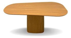 -Mesa De Jantar Modelar Orgânica Freijó 120x90cm -Mesa De Jantar Modelar Orgânica Freijó 120x90cm