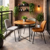 Mesa De Jantar Modelo Estilo Industrial Tampo de Madeira Maçiça E Ferro Metalon com Design Industrial Cozinha Apartamento VARANDA Sem Cadeiras Mesa De Jantar Modelo Estilo Industrial Tampo de Madeira Maçiça E Ferro Metalon com Design Industrial Cozinha Apartamento VARANDA Sem Cadeiras