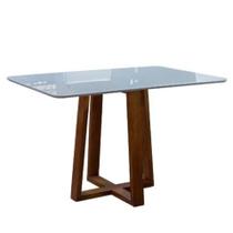 Mesa de Jantar Moderna c/ Vidro - Pedro-1,6x0,8m - Art Salas