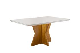 Mesa de Jantar Moderna com Vidro - Cristal-1,20x0,90m - Móveis Mundial